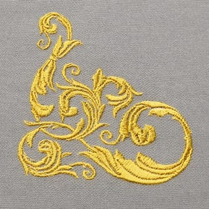 Classic flourish of baroque style elements, 5 sizes, machine embroidery designs