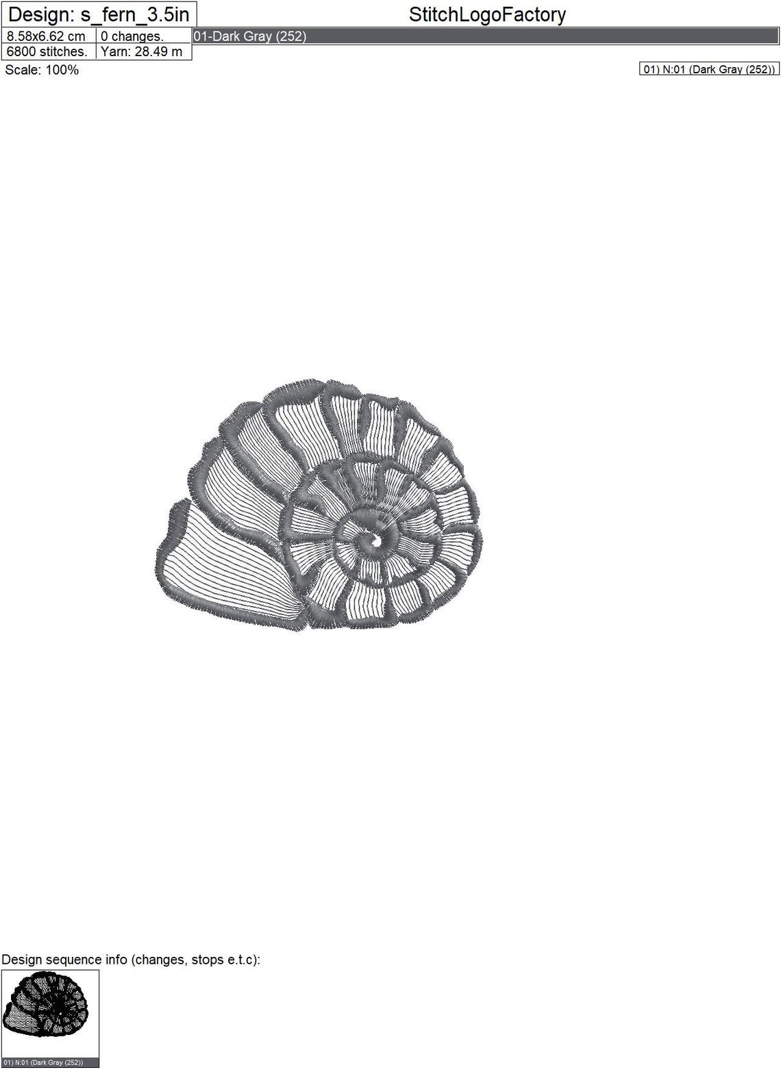 Botanicial Shell Elegant Botanical Shell With Fern Branch, and Corals, 3 Sizes, Machine ...
