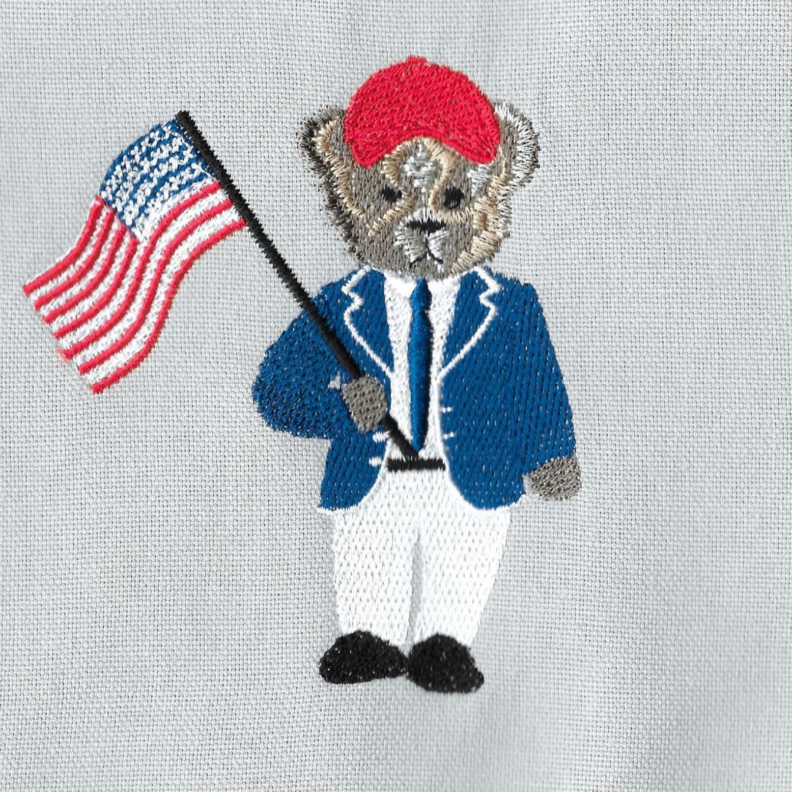 Teddy Bear American, US Flag, 3 Sizes, Machine Embroidery Designs