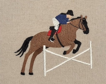 set of 4 Horse designs, polo, racing, cross, 3 sizes each, machine embroidery designs
