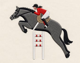 horsewoman, woman riding horse, Showjumping Horse, 4 sizes, machine embroidery designs
