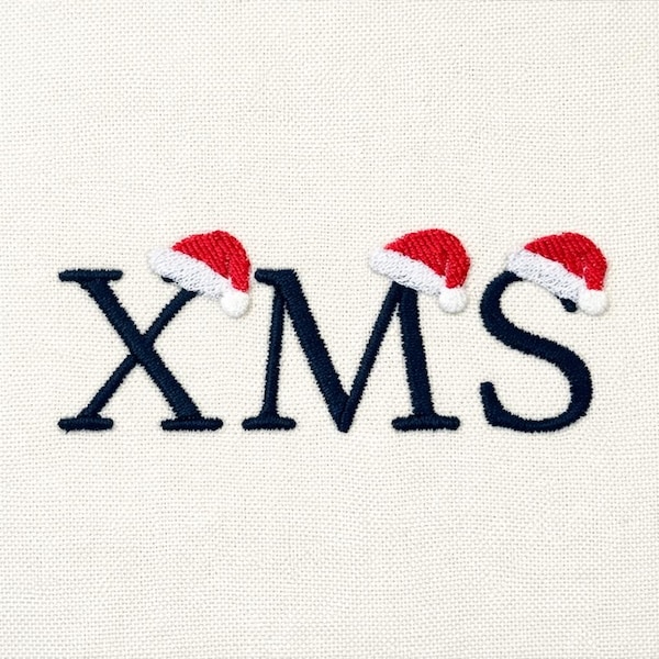 Christmas hat font, 5 sizes, machine embroidery designs