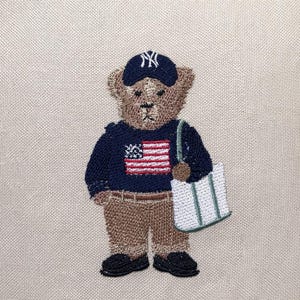 Teddy Bear, American Flag Hoodie, Cap & Tote bag, 3 sizes, machine embroidery designs