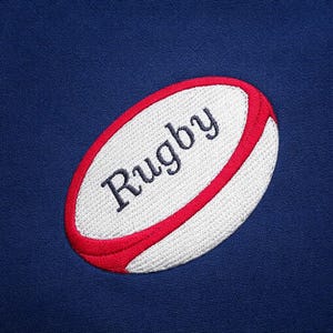 Mini ballon de rugby, 15 tailles, motifs de broderie machine