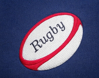 Mini pelota de rugby, 15 tamaños, diseños de bordado a máquina