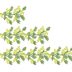 Mimosa Border, 3 sizes machine embroidery designs instant download
