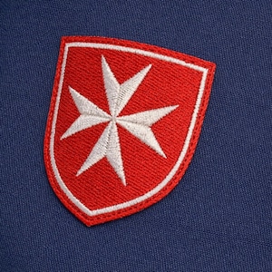 Maltese Cross and Order of Malta blason, 15 sizes each, machine embroidery designs
