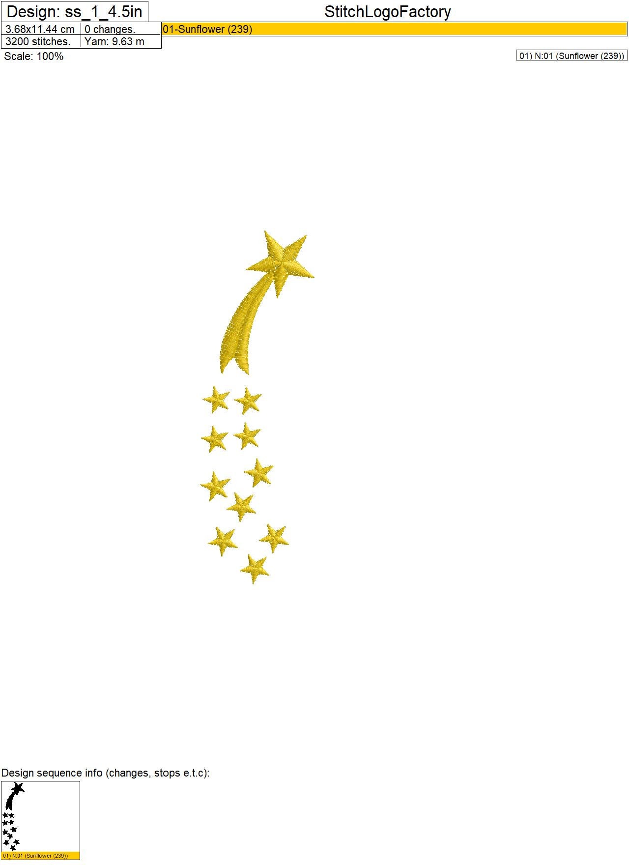 Shooting Star, 3 Sizes, Machine Embroidery Designs - Etsy
