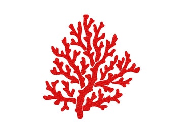 Coral, 6 sizes, machine embroidery designs, instant download