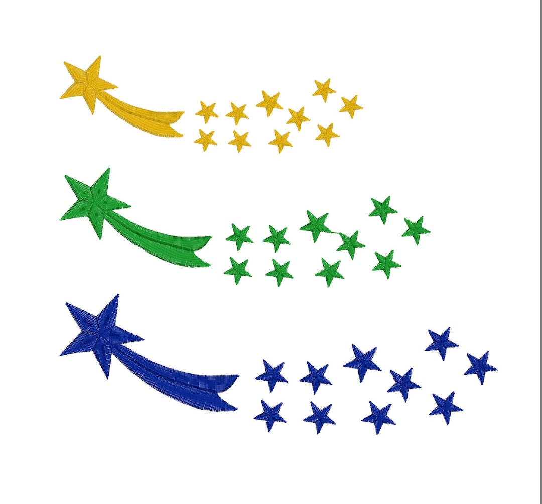 Shooting Star, 3 Sizes, Machine Embroidery Designs - Etsy