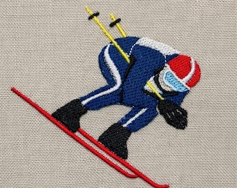 Ski Rider, 4 sizes, machine embroidery designs