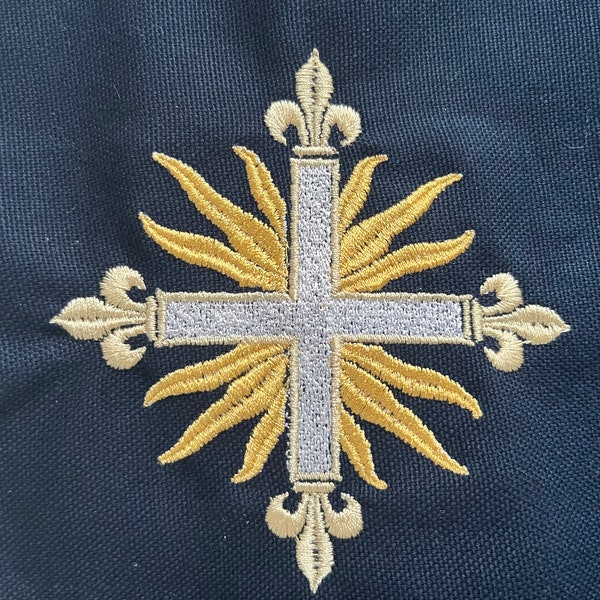 Croix de Mousquetaire, 4 tailles, Fichiers de broderie, Téléchargement immédiat