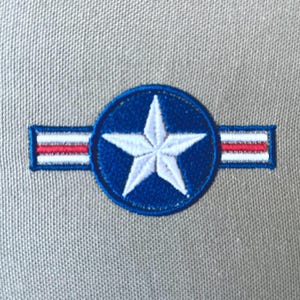 Roundel of the USAF, 5 sizes, machine embroidery designs instant download