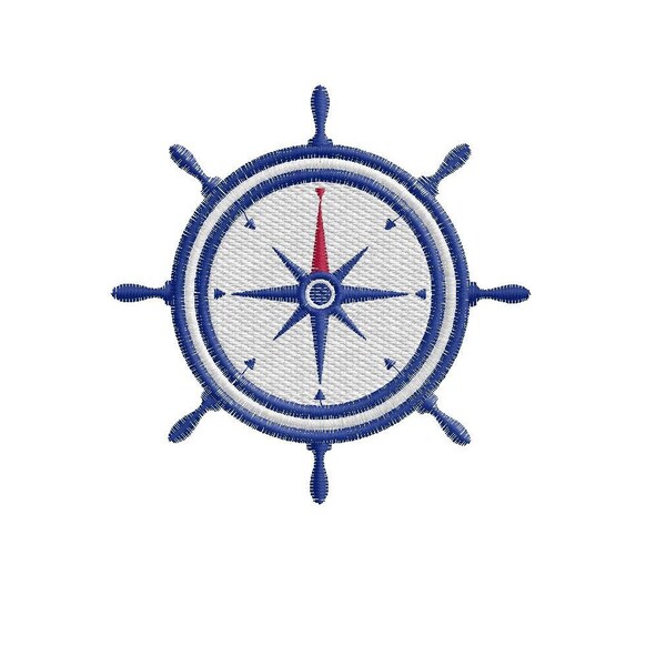 nautical compass, Rudder 7 sizes machine embroidery designs instant download