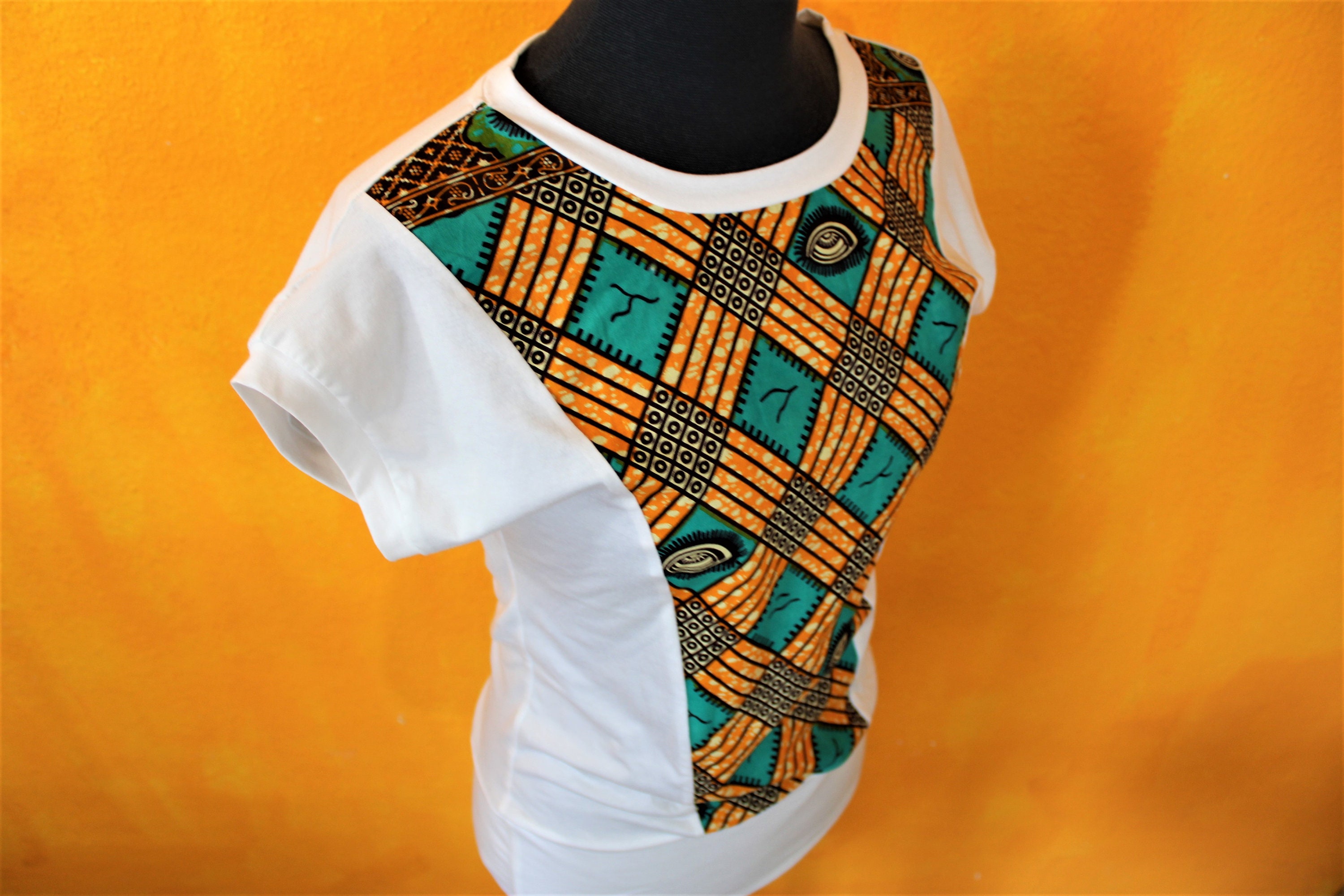 T shirt design with cheap kitenge