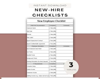 New Hire Paperwork ǀ Employee Application ǀ Employee Checklist ǀ Employee Welcome Packet ǀ Employee Policies ǀ HR Templates