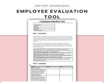 Employee Review Template | Performance Evaluation Tool (Digital Download)