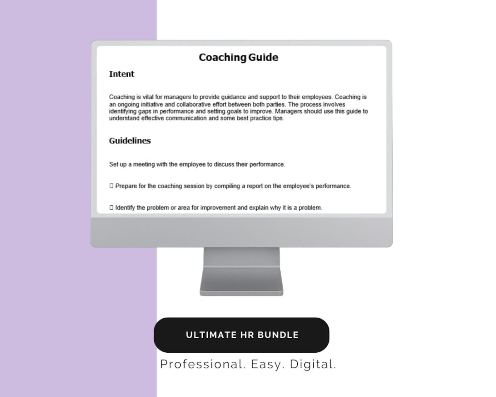 Human Resource Template Human Resources Employee Coaching Editable in ...