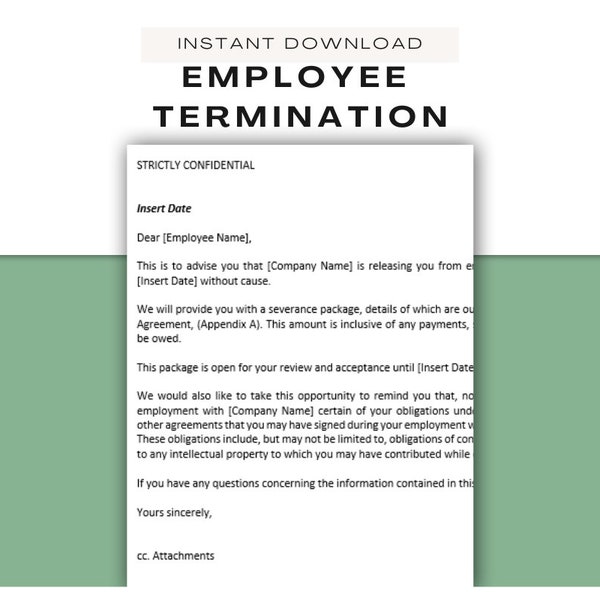 Employee Termination Form Etsy