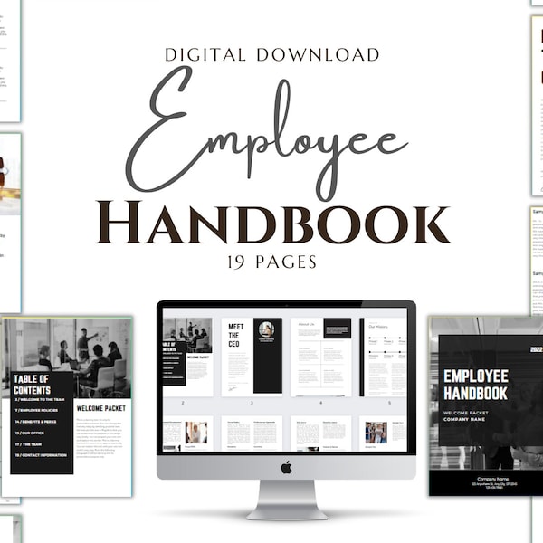 Employee Handbook Template | Small Business HR (Digital Download)