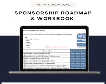 Sponsorship Roadmap and Questions for Change Management ǀ Project Management ǀ HR Forms ǀ Project Template ǀ Task Tracker