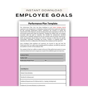 Employee Goal Template | Human Resources Template | Editable in MS Word, PDF, and Canva | Human Resources Form | Employee Evaluation | HR