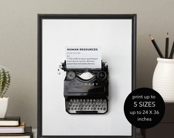 HR Definition Print | Human Resources Office Decor (Digital Download)