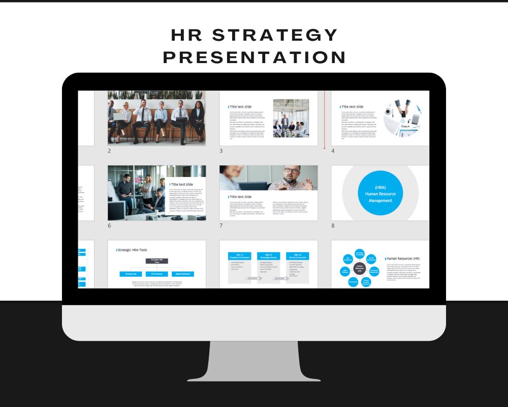 Hr Exec Slides Human Resources Strategy Presentation, 112 Slides (editable Digital ...