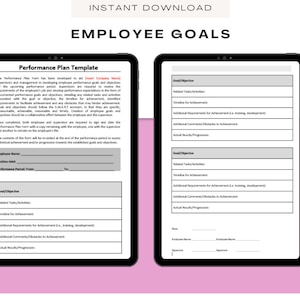 Employee Goal Template | Human Resources Template | Editable in MS Word ...