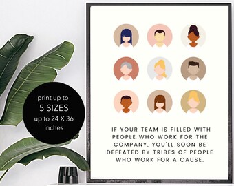 Inspirierendes HR Office Zitat Art Printable (digitaler Download)