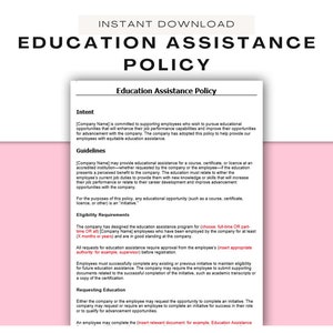 Education Assistance Policy ǀ New Hire Paperwork ǀ Human Resources Forms ǀ HR Templates ǀ Employee Onboarding ǀ Welcome Packet