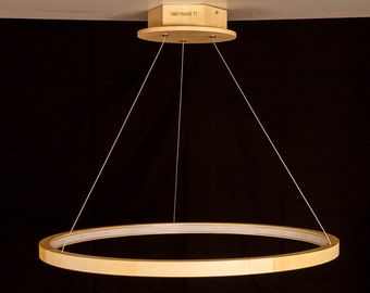 valo round, Holz Rundhängelampe, LED, Kreis, Manufakturleuchte