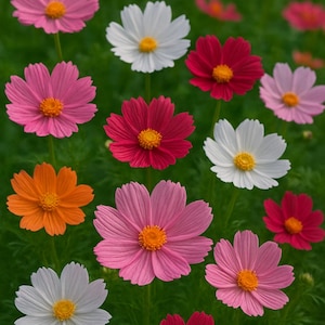 200 Semillas Cosmos Bipinnatus | Flores de Colores Variados | Planta Anual Fácil de Cultivar | Jardinería, Polinizadores, Flores Silvestres