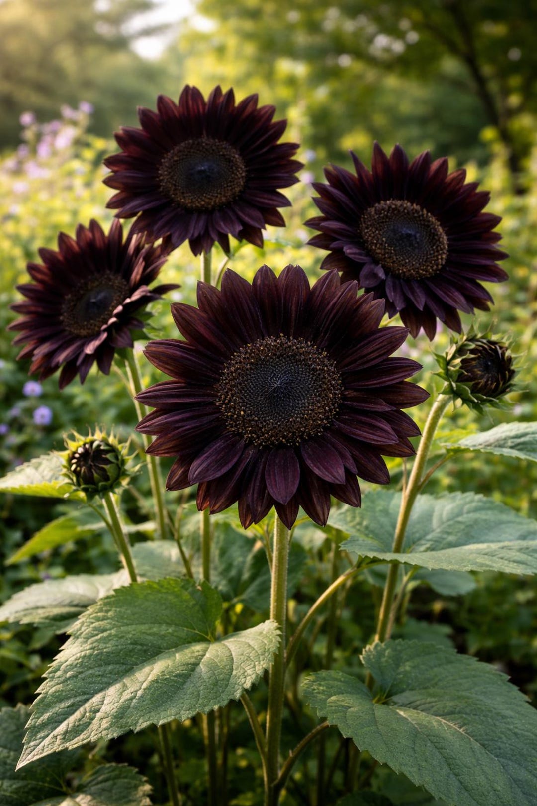 チョコレートブラックひまわりの種 15粒 | 園芸植物、観賞用花、簡単な