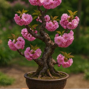 5 nasion japońskiej wiśni sakura (Prunus serrulata) – różowe drzewo kwitnące, ozdobne, wiśniowe, idealne do bonsai