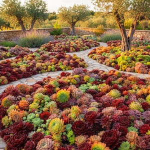 Semi assortiti di Sempervivum | Mix di succulente premium "Galline e pulcini" | Forme e colori unici | Giardino e vaso