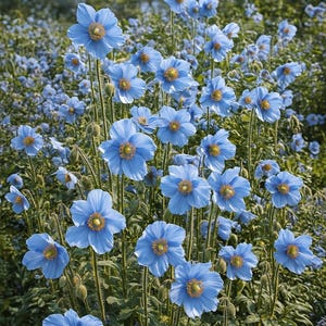 10 semi di Meconopsis blu • Fiori esotici rari • Giardino di montagna • Fiore blu dell'Himalaya • Pianta ornamentale unica