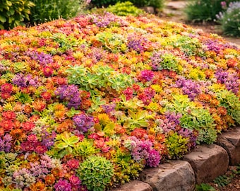 1500 Semillas de Sedum Variado  | Mezcla Premium de Suculentas Raras | Colores y Formas Únicas | Ideal Bonsái, Jardín y Coleccionistas
