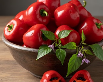 Mini Rocoto Red Pepper Mini Olive Rocoto Pepper Seeds - Capsicum Pubescens - Delicious ...