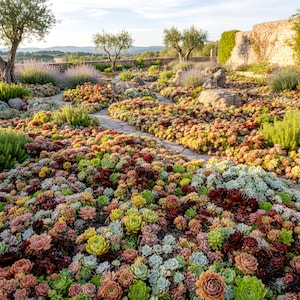 100 różnych nasion Sempervivum | Mieszanka sukulentów premium „Kury i pisklęta” | Unikalne kolory i kształty | Do ogrodu i do doniczki