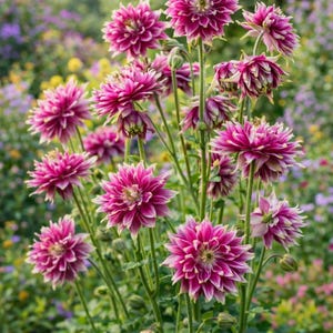 20 Aquilegia Barlow Nora frön | Dubbelrosa akleja | Eleganta blommor för trädgårdar och krukor