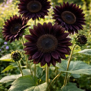20 Semillas de Girasol Chocolat | Plantas de Jardín, Flores Decorativas, Semillas Comestibles, Regalo para Jardineros