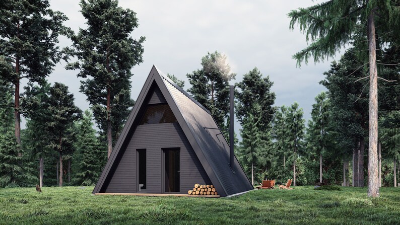 A-frame - 6.5 X 8.6 Mt - 2 Bedroom House Plans - Architecture and ...