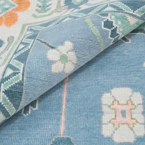 Classical blue Modern Designer Soft Oushak Turkish Style Wool Ushak,CUSTOMIZE in any Size rug 12x15'10x14'9x12'8x10'6x9'5x8'4x6'3x5/oushak.