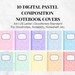 Pastel Composition Notebook Covers | Digital Notebook Covers | Notebook ...