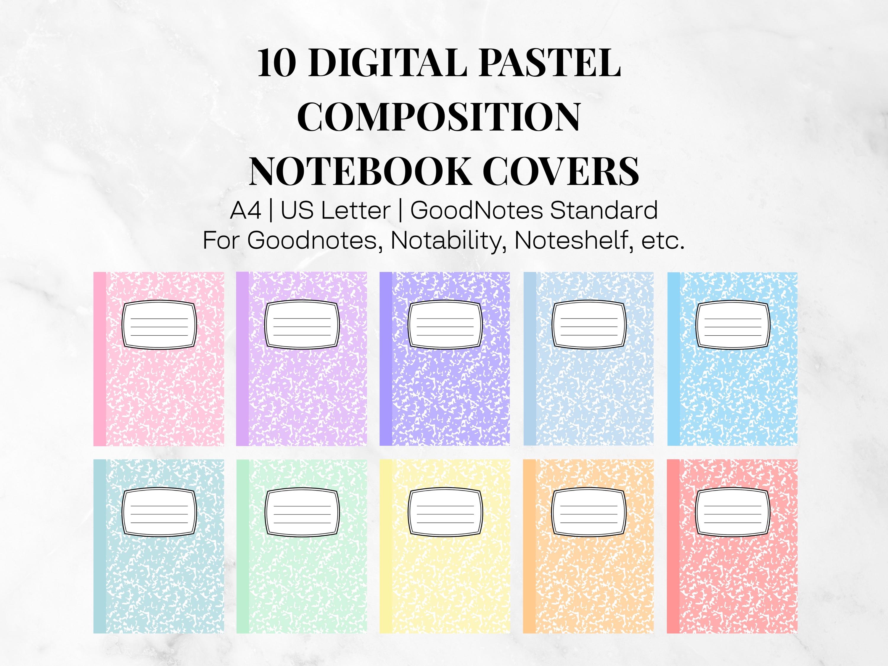 Pastel Composition Notebook Covers | Digital Notebook Covers | Notebook ...