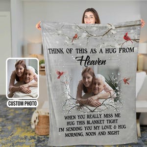 Custom Photo Blanket Collage, Personalized Picture Blanket With Text Memorial Blanket Birthday Anniversary Gift Friend Couples Gift