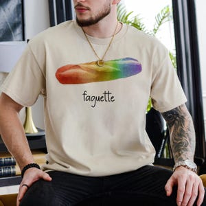 Funny Pride French Gay Joke Tee, Funny LGBT Baguette T-Shirt, Gift for Gay Friend, Stupid Meme Shirt, Shirt For Pride Month, Ally Support