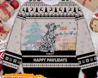 Custom Dog Ugly Christmas Sweater, Personalized Happy Pawlidays Sweatshirt,  Xmas Gift Idea for Dog Owners, Dog Owner Ugly Xmas Party Outfit - Etsy  Norway