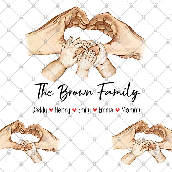 Gepersonaliseerde Holding Family Hands PNG, Dad Gifts From Kids Png, Custom Family Name Png, Family fist bump png, Vaderdag Png